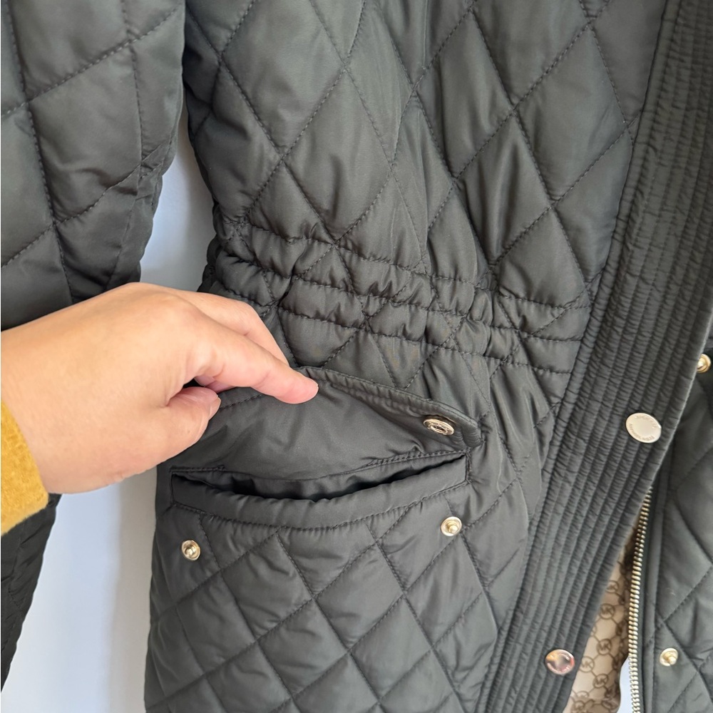 Michael Kors Quilted Puffer Jacket in Dark Green - Picture 5 of 11